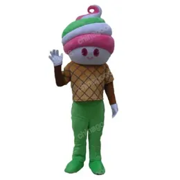 Performance-Eiscreme-Maskottchen-Kostüm, Halloween, Weihnachten, ausgefallenes Partykleid, Cartoon-Charakter-Outfit, Anzug, Karneval, Unisex-Erwachsene-Outfit