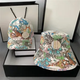 Designers de moda balde chapéu tigre impressão baldes chapéus de alta qualidade verão sol viseira chapéus bonés de beisebol beanie casquettes 20193y