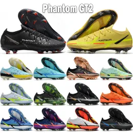 Phantom GT 2 Elite FG Men Soccer Shoets Scarpe GT2 Low Boots ha legato il progetto di ombra di Generazione Lucent Generation Rinnovare Big Boys Outdoor Football