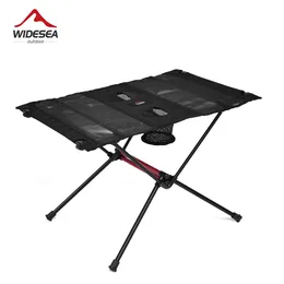 Camp Furniture Widesea Camping Folding Table Tourist Picnic Pliante Dinner Foldable Travel Furniture Equipment Supplies Tourism Outdoor Fishing 230919