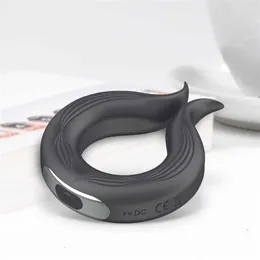 Erwachsene Massagegerät USB wiederaufladbar Silikon vibrierende Ringe männliche Verzögerung Ejakulation Erektion Lock Ring Sex für Männer