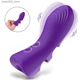 Other Health Beauty Items Finger Vibrator Sleeve G Spot Orgasm Massager Clitoris Stimulator Adult s for Women Couple Female Masturbation Vibrators Q230919