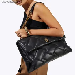 Kurt Geiger London Kensington XXL 38cm Soft Leather Handbags Luxury Black Chains Shoulder Bag Big Cross Body Purse and bagGh