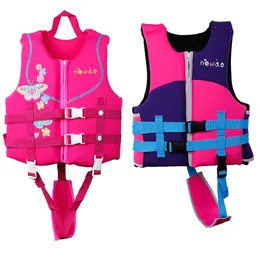 Life Vest Buoy Water Sports Life Vest For Kids Children Swimming Neoprene Life Jacket Boys And Girls Child Diving Safety Equipment Swimsuit 230919