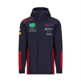 2022 F1 Formula One Racing Waterproof Jacket Team Drużyna Windbreaker Fani Windbreaker Fani wyścigowe Racing Suit Men Wszerzanie z kapturem z kapturem 256k