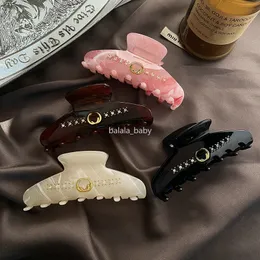 럭셔리 바렛 디자이너 여자 G Letter Diamond Hair Clips 빈티지 우아한 막사 헤어 핀 매력 여자 소녀 헤어 액세서리