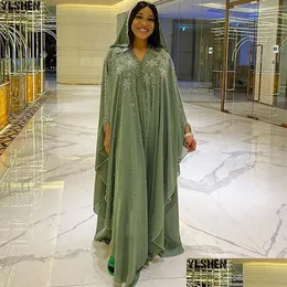 Ethnic Clothing Length 150Cm African Dresses For Women Dashiki Diamond Beaded Traditional Boubou Clothes Abaya Muslim Drop Delivery Ap Dh4Dt