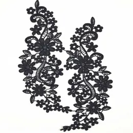 패치 패브릭 칼라 트림 네크 라인 드레스 웨딩 셔츠 의류 의류 DIY 재봉 꽃 꽃 자수 레이스 니스 2087