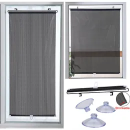 Cortina pára-sol cortinas de rolo ventosa blackout cortinas para sala estar carro quarto cozinha escritório freeperfurado janela 230919