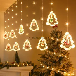 LED Strings Party Christmas Snowflakes Lights Xmas Tree Ring String Lights 3M Holiday Window Curtain Lights For Ramadan Christmas Wedding Party HKD230919