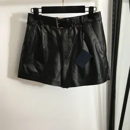 Sheepskin Shorts Women skórzane spodnie krótkie spodnie Hip Hop Osobowość Szorty Punk w stylu damskie szorty luksusowe spodnie spodnie spodnie