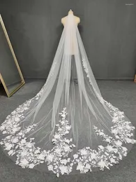 신부 베일 진짜 POS 3D 꽃 결혼식 우아한 양질의 베일 빗 빈티지 신부 액세서리