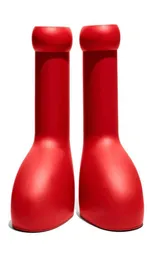 2023 MSCHF Männer Frauen Regenstiefel Designer großer roter Stiefel Dicker Boden Rutschfeste Booties Gummiplattform Bootie Mode Astro Boy Größe 9598017