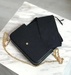 Women Wallet Handbag Shoulder Bag purse lady clutch card holder original box three in one fashion girls ladies1705148