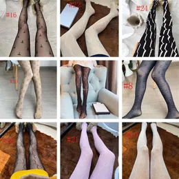 Designer Letter Long Stockings Tights Socks For Women Ladies Sexy Black Stocking Pantyhose Net Sock Party Nightclub264h