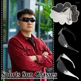 Monturas de gafas de sol sin montura, gafas envolventes de gran tamaño a la moda, gafas deportivas para un sol, gafas de conducción, gafas Punk, gafas M6F8