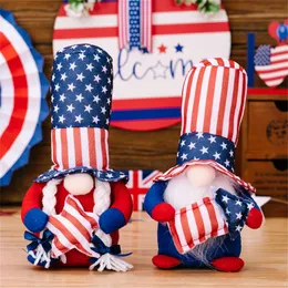 Decorative Objects Figurines American Independence Day Hat Faceless Forest Old Man Doll Pendant Elegant Luxury Decoration Outdoor 230919