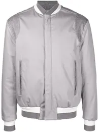 رجال السترات غير الرسمية Kiton Stripe-Trimmed Bomber Jacket Autumn Winter Coat Long Sleeve Outerwear New Style Mens Tops