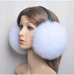 Ear Muffs Ear Muffs Winter Women Warm Real Fur Earmuffs Girl s Earlap Ultra Large Ladies Plush Earmuff Luxury 230919