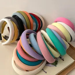 Cerchietti per capelli colorati Macaron Cerchietti per capelli da donna Cerchietti in spugna spessa Cerchietti imbottiti con tessuto morbido Fasce per capelli semplici Accessori per capelli da donna e ragazza