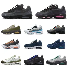 Tränare 95 Mens Sports Casual Shoes 95S Classic OG Triple Corteiz Aegean Storm Solar Red Black White Blue Tones Outdoor Maxs Club Neon Smoke Gray Airs Runner Sneakers