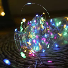 LED STRINGS PARTY COPPER WIRE STRING LED 20PCS Garden Fairy Lamp Holiday Light Decor Christmas CR2032 WeddingXmas Garland Party HKD230919のためのバッテリー