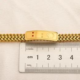 18k guldpläterad designerkedjor armband för kvinnors hjärta korrekt varumärke logotyp cirkel silver pläterad mode rostfritt stål gåva lyxkvalitet gåvor par 17+5 cm