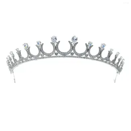 Saç klipleri kübik zirkonya Kraliyet Tiara Düğün Kristal Gelin Başlık Diadem Kızı Prom Partisi Baş Mücevher
