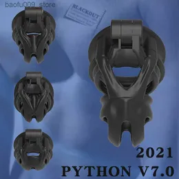 Altri articoli per la salute e la bellezza BLACKOUT 2021 New Python V7.0 EVO Cage Mamba Dispositivo per castità maschile Anello per pene a doppio arco 3D Cobra Cock Adult s Q230919