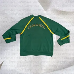 남자 재킷 빈티지 자메이카 미적 스웨트 셔츠 두 컬러 편지 자수 느슨한 그래픽 지퍼 까마귀 2023 레트로 230919
