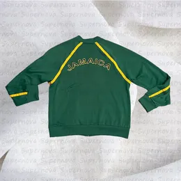 Jaquetas masculinas Vintage Jamaica Aesthetic Moletom Duas Cores Carta Bordado Solto Gráfico Zipper Hoodie 2023 Retro 230919