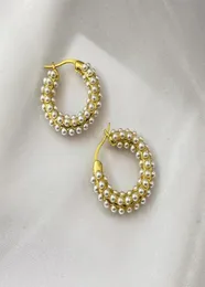 Retro Fashion Wild Pearl Earrings Stud HighEnd GoldPlated Winter Models Trend Niche Design Ins Jewelry Accessories45845752609473