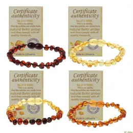 2018 Amber本物のバルトティチングブレスレットRawおよびAnklet Baby Beads for Teethers A13 201206M