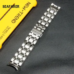 Watch Bands Curved End Stainless Steel Watchband for 1853 Couturier T035 18mm 22mm 23mm 24mm Watch Band Women Men's Strap Bracelet 230918