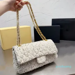 Bolsos de hombro con solapa para mujer, bolso cruzado de lujo con cadena, bolsos pequeños a cuadros, cuerpo cruzado a la moda