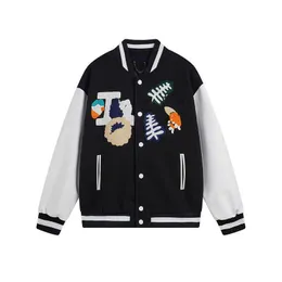 Baumwolle Designer Jacken Bomber Herren Windjacke Varsity Herren Baseball Hip Hop Harajuku Brief Patchwork Leder Tianma Stickerei Streetwear Männer Frauen