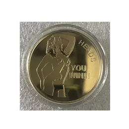 5 шт./компл., сексуальная монета с хвостом и бедрами, сексуальная зрелая золотая игрушка в подарок, позолоченная монета-вызов, золотая монета, подарок для рукоделия, Lucky lady.cx