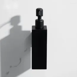 Förvaringsflaskor 304 Rostfritt stål väggmonterad manuell svart tvåldispenser 200 ml schampo Body Wash Bottle Hand Sanitizer Box för EL