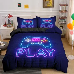 Zestawy pościeli GamePad Cover R Zestaw nastolatków kołdrę wideo dla młodzieżowych dzieci chłopców Nowoczesny kontroler Bedspread 230919