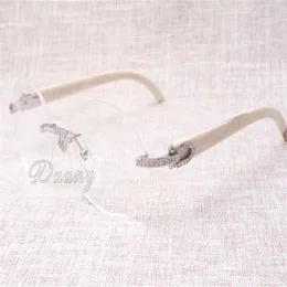 and high quality luxury diamond glasses A-8100903 natural white glasses fashion casual men and women glasses Size 54-18-140mm2610