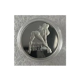 5PC/세트 러시아 섹시한 여자 양면 3 차원 구호 기념 동전 행운 동전 운이 좋은 금과 은화를 시험해보십시오.