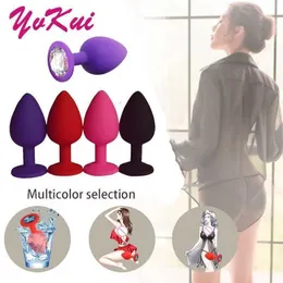 장난감 마사지 유쿠이 실리콘 엉덩이 플러그 3 다른 크기 UAL 제품 항문 섹스 여성 세트 성인을위한 딜도 진동기 제품