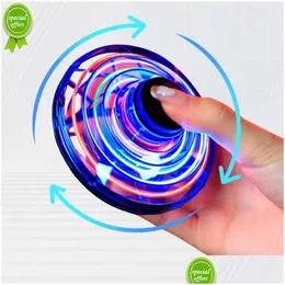 Dog Toys Chews Flying Ball Ufo Type Helicopter Spinner Fingertip Upgrade Flight Gyro Drone Aircraft Lnteractive Pet Drop Delivery Dhbg4