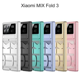 Wyczyść ciężko dla Xiaomi Mix Fold 3 Case Armour Wspornik Zawias Protection Glass Film Cover