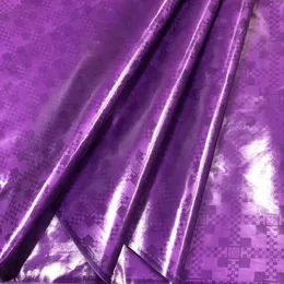 Miękki materiał Atiku dla mężczyzn Purple Lace Fabric Wysokiej jakości Bazin Riche Getzner 2019 Najnowszy Bazin Brode Getzne Lace 5yards LY237L