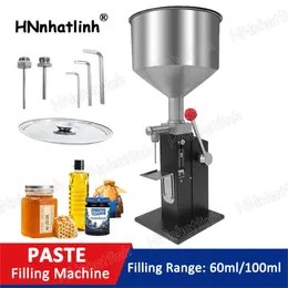 60ml/100ml Manual Cream Honey Filling Machine Cosmetic Liquid Shampoo Oil Paste Potatoes sauce Bottle Filler A03-Black