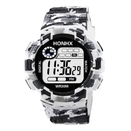 Camuflagem militar do exército relógio digital masculino display led g estilo luxo esportes choque relógios de pulso eletrônico masculino para man269c