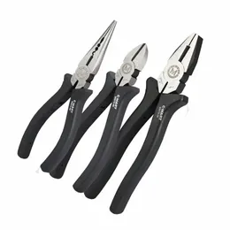 C-Mart Diagonal Cutting Pliers CRV Steel Wire Pliers Pointed Nose Pliers High Strength Industrial Grade Electrician's Pliers