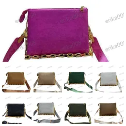 Роскошная дизайнерская сумка с V-LOCK, женские кожаные сумки, модная цепочка для переноски, кошелек, клатч, сумка через плечо, сумка через плечо COUSSIN MM, красочный кошелек 26 см