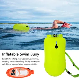 Life Vest Buoy Outdoor Safety Swimming Buoy Multifunktion Swim Float Bag med midjebältet Watertproof PVC Lifebelt Storage Bag for Water Sports 230919